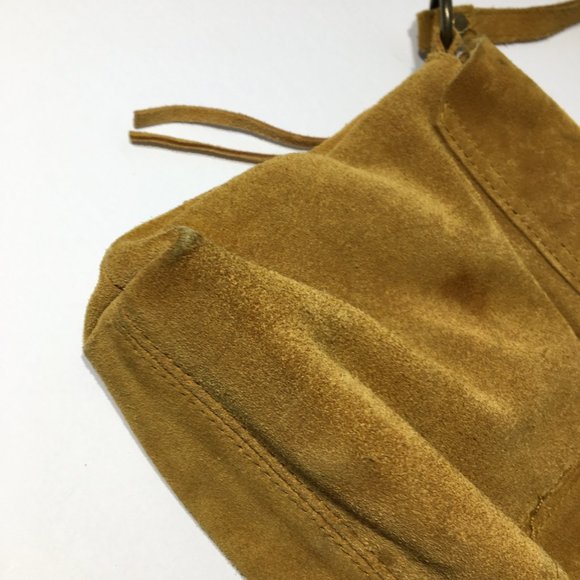 Boho Fringe Leather Purse, Suede Leather Bag with Fringe, Hippie Bag - Picture 7 of 12